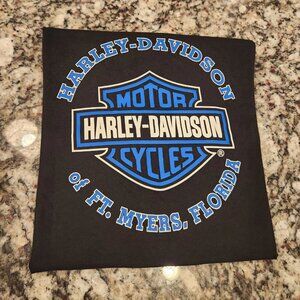 Vintage 2001 Harley Davidson Ft. Myers FL Black T-Shirt Mens Size L NWT USA NOS